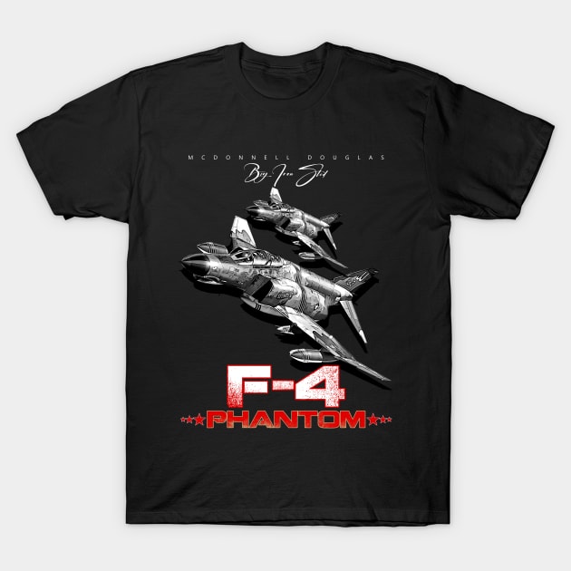 F4 Phantom Us Air Force Fighterjet T-Shirt by aeroloversclothing